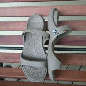 Crocs slip-on cutout sandals.